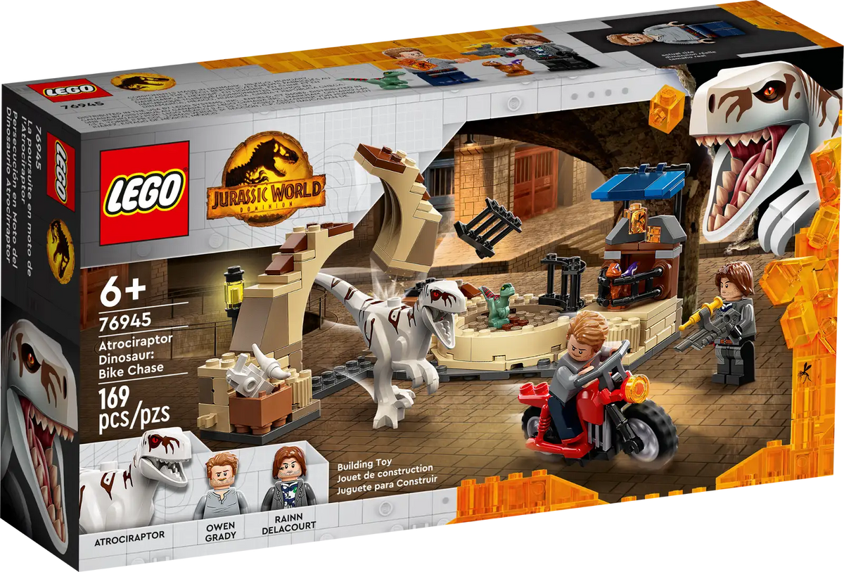 Atrociraptor Dinosaur: Bike Chase - LEGO Jurassic World Set (76945)